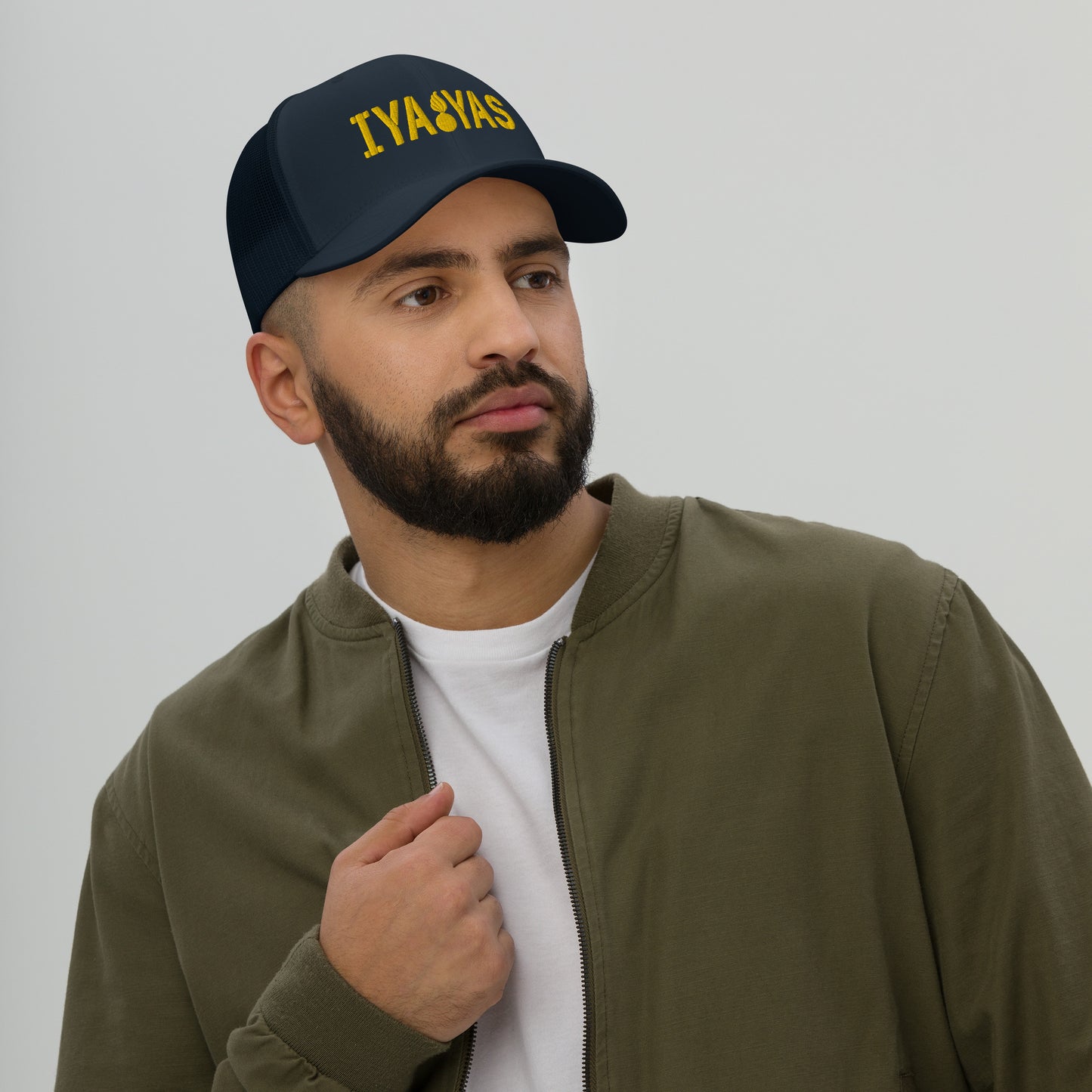 IYA AMMO YAS Pisspot Embroidered Mesh Snapback Trucker Style Hat or Cap