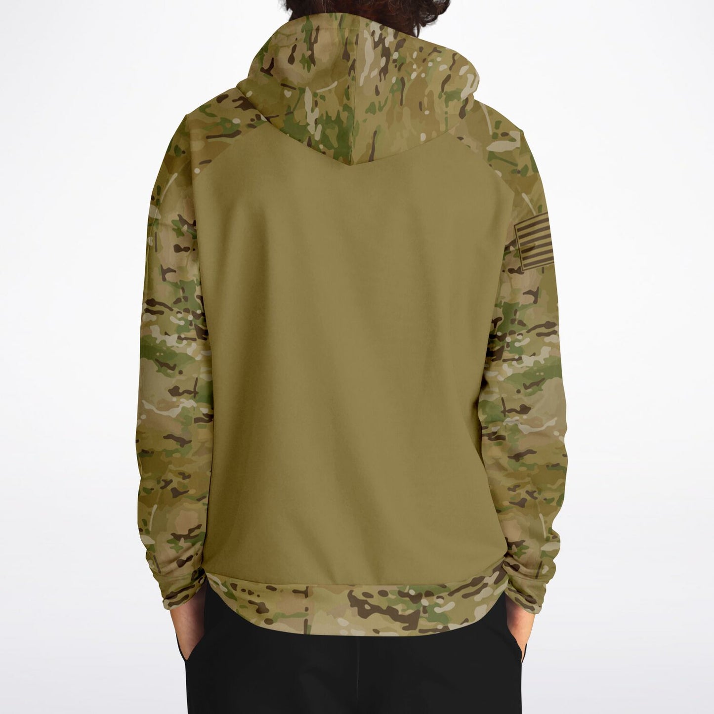 OCP Pattern American Flag Right Sleeve Stars Forward Style Fashion Hoodie - All Over Print