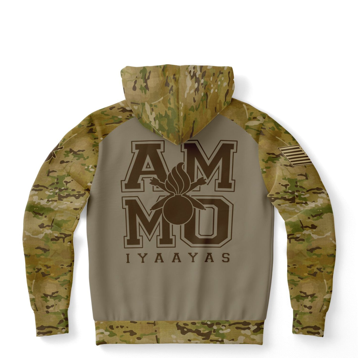 USAF AMMO Veteran OCP Pattern Square Logo With Pisspot Style Fashion Hoodie - All Over Print
