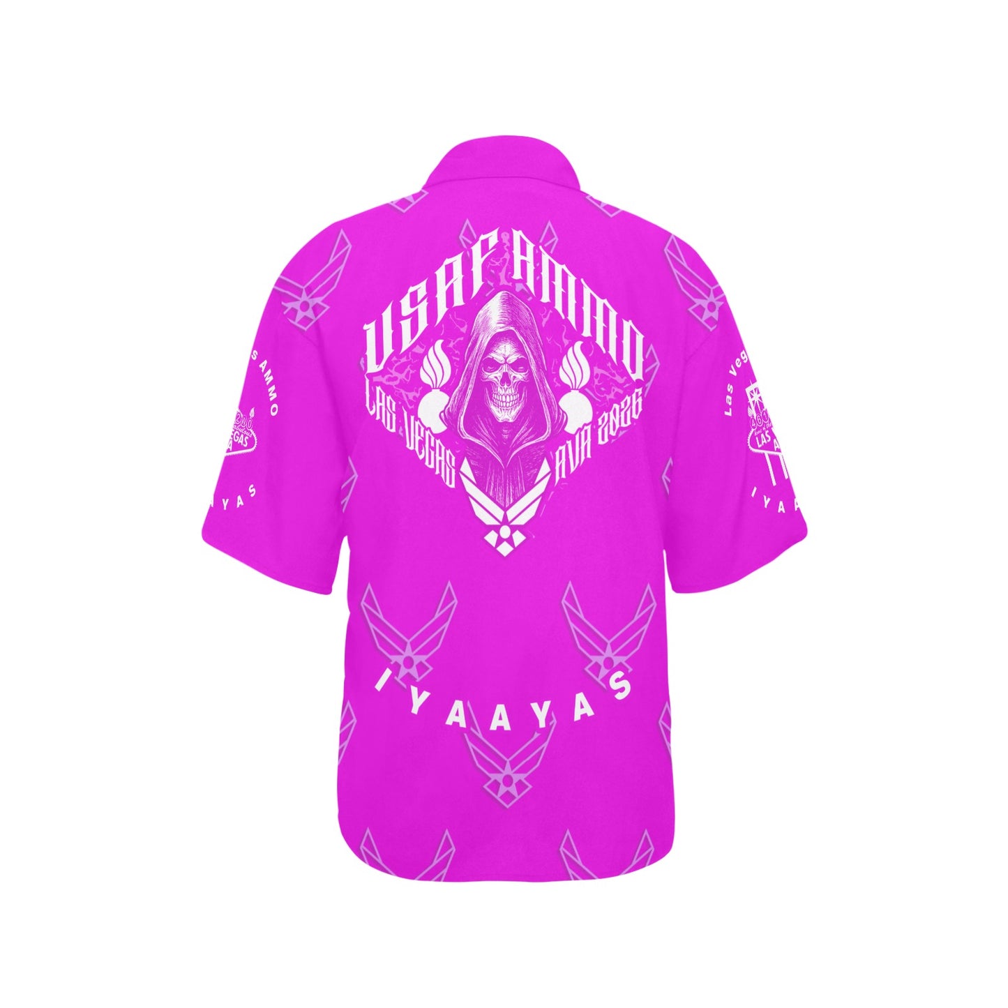 USAF AMMO Grim Reaper 2026 Las Vegas AVA Pisspots IYAAYAS Pink V3 Womens Version Event Hawaiian Shirt
