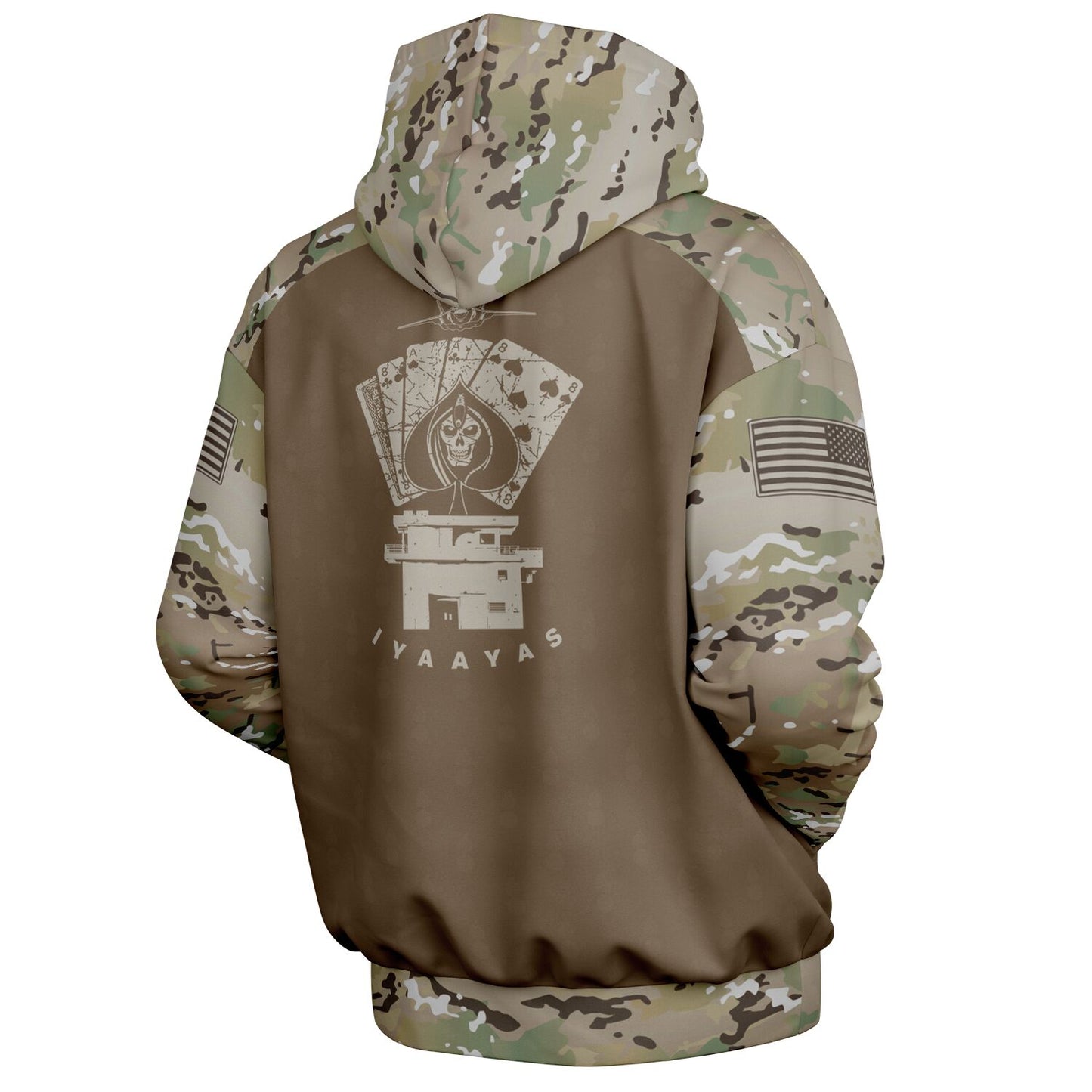 USAF AMMO OCP Style F-35 dropping JDAM Aces and Eights Target IYAAYAS Heavyweight Oversized Cold Weather Pullover Hoodie - All Over Print