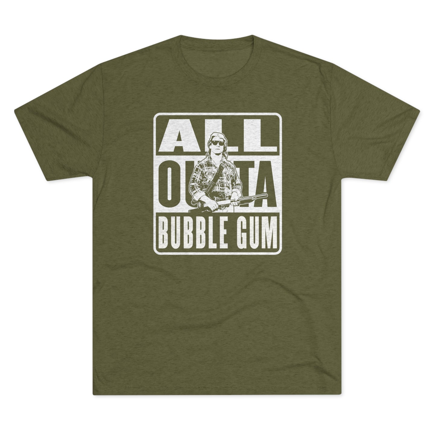 All Outta Bubblegum Bank Scene Roddy Piper Unisex Tri-Blend Crew Tee