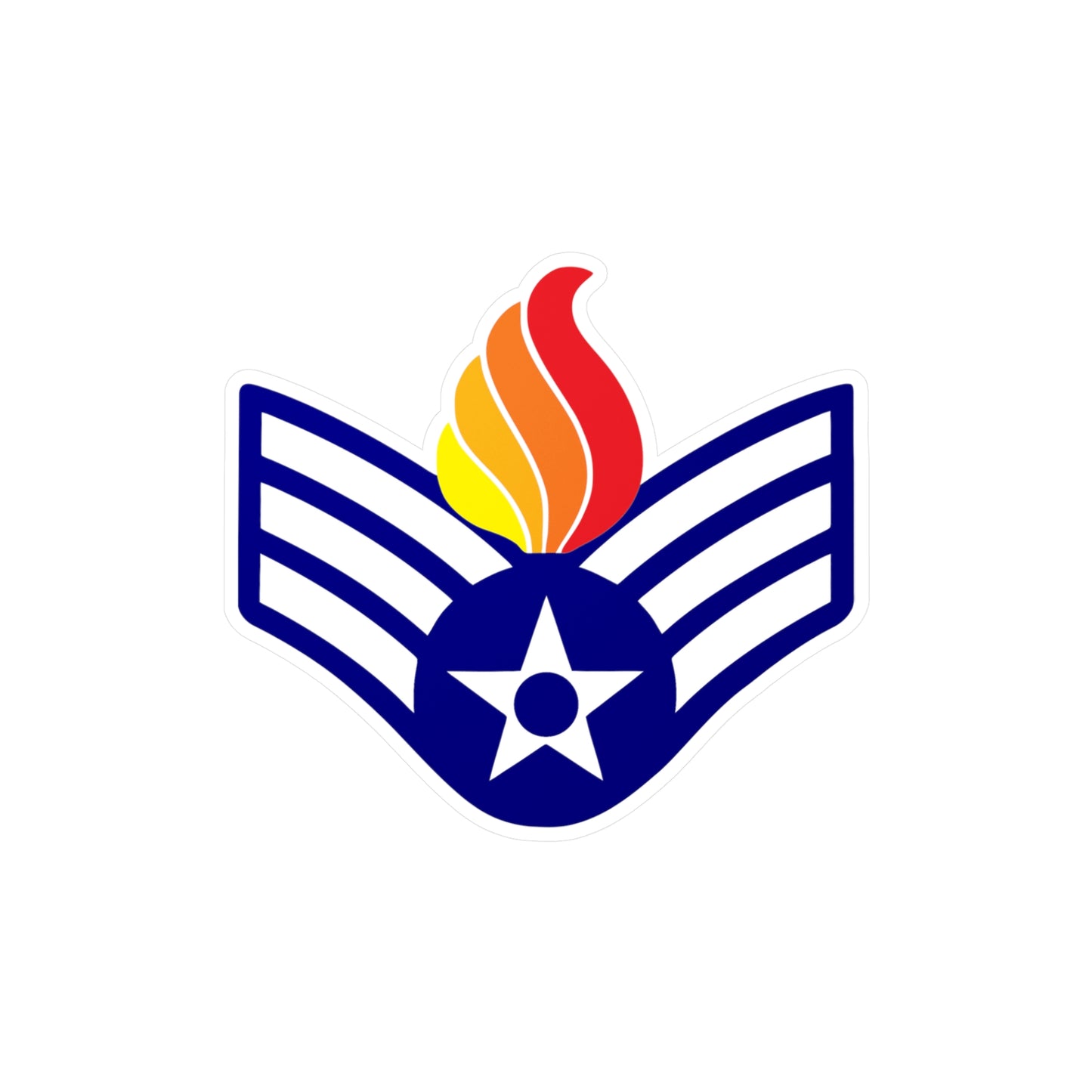 USAF AMMO Senior Airman SrA E-4 Rank Color Kiss-Cut Vinyl Indoor and Outdoor Decals