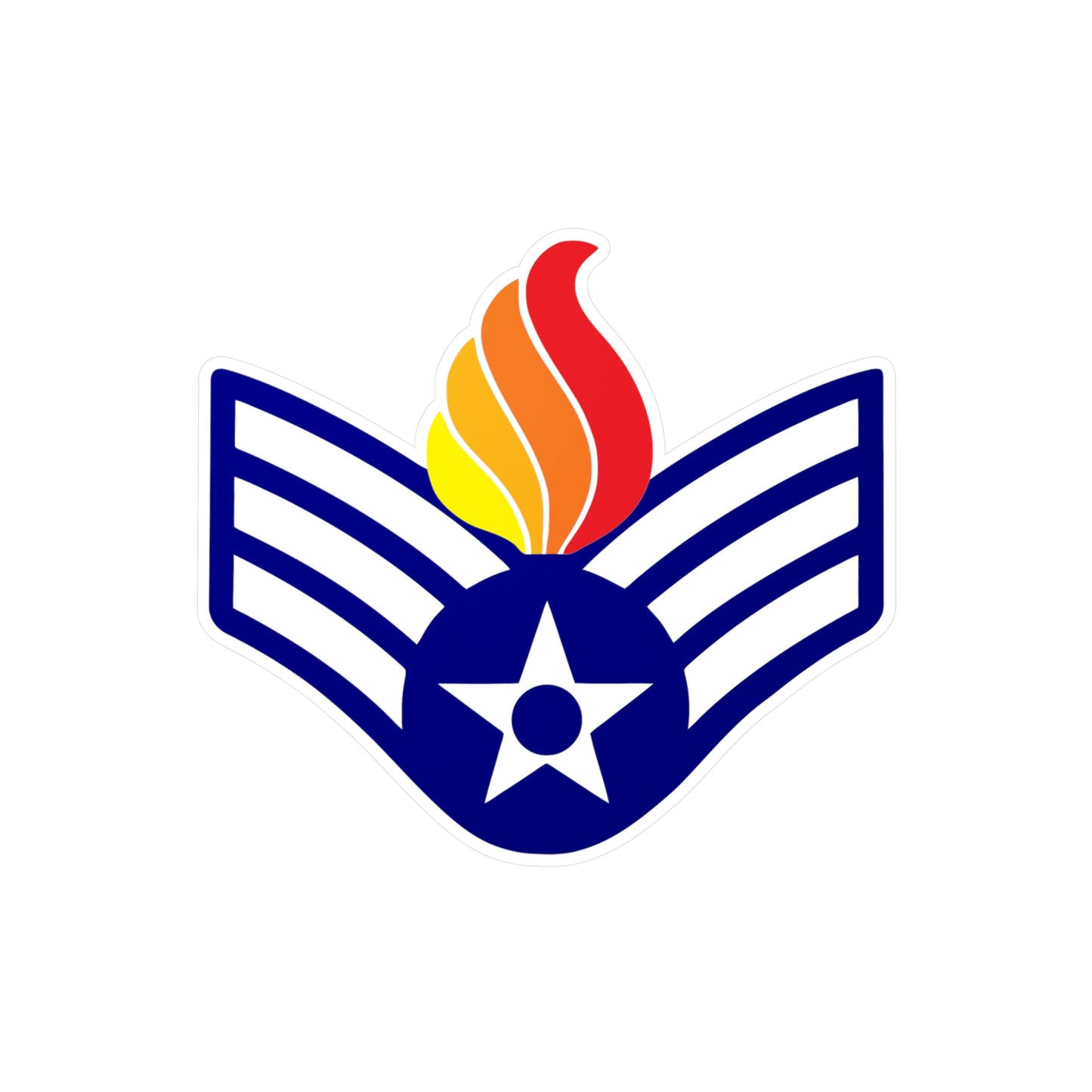 USAF AMMO Senior Airman SrA E-4 Rank Color Kiss-Cut Vinyl Indoor and Outdoor Decals