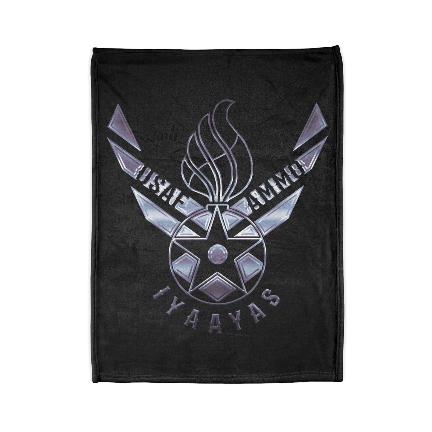 USAF AMMO Pisspot Combined With Shiny Chrome AF Vector Logo IYAAYAS Soft Polyester 30" x 40" Blanket