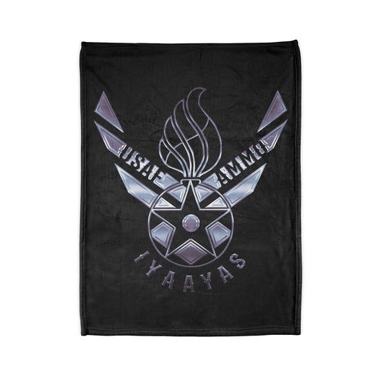 USAF AMMO Pisspot Combined With Shiny Chrome AF Vector Logo IYAAYAS Soft Polyester 30" x 40" Blanket