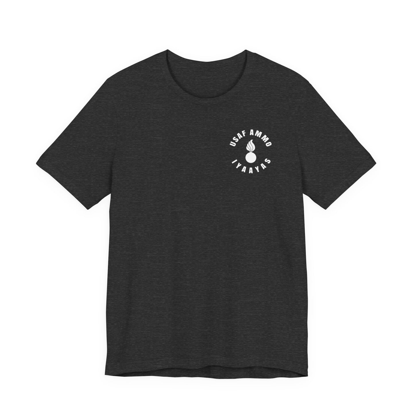 USAF AMMO Size Matters Pisspot American Flag Various Aircraft Bomb Silhouettes IYAAYAS Unisex Jersey Short Sleeve Tee