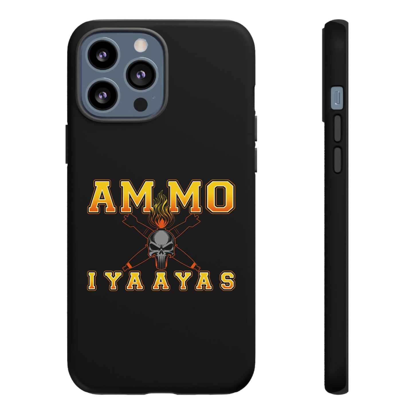 USAF AMMO Flaming Skull Pisspot and Crossed Bombs IYAAYAS Logo Tough Cases