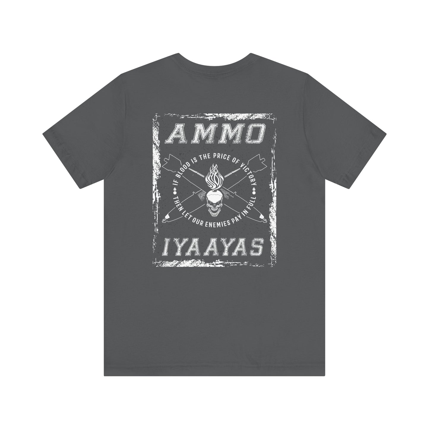 USAF AMMO Skull Flames Bombs Crossed Pisspot Grunge Framed Men's Gift T-Shirt