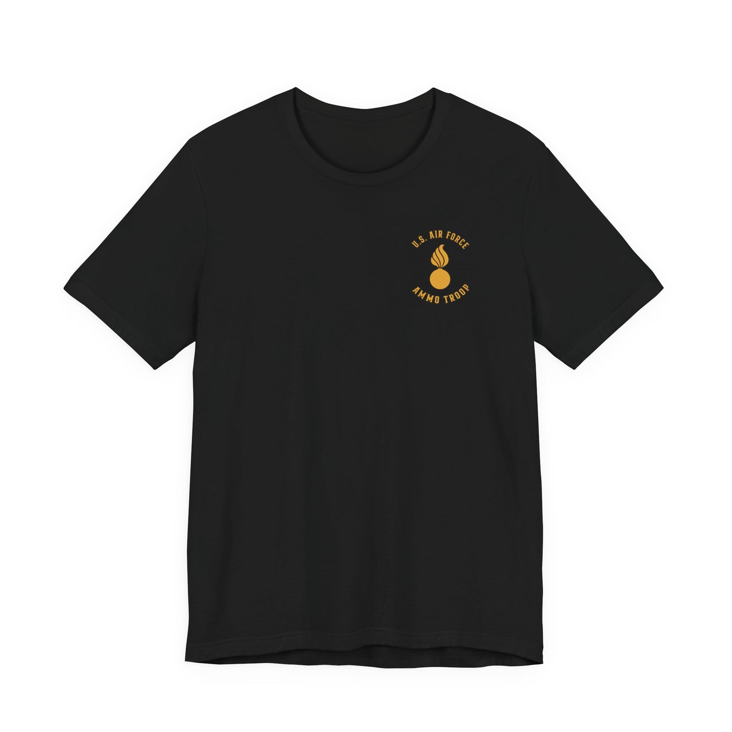 Muscular Eagle U. S. Air Force AMMO Troop holding pisspot American Flag Unisex Jersey Short Sleeve Tee