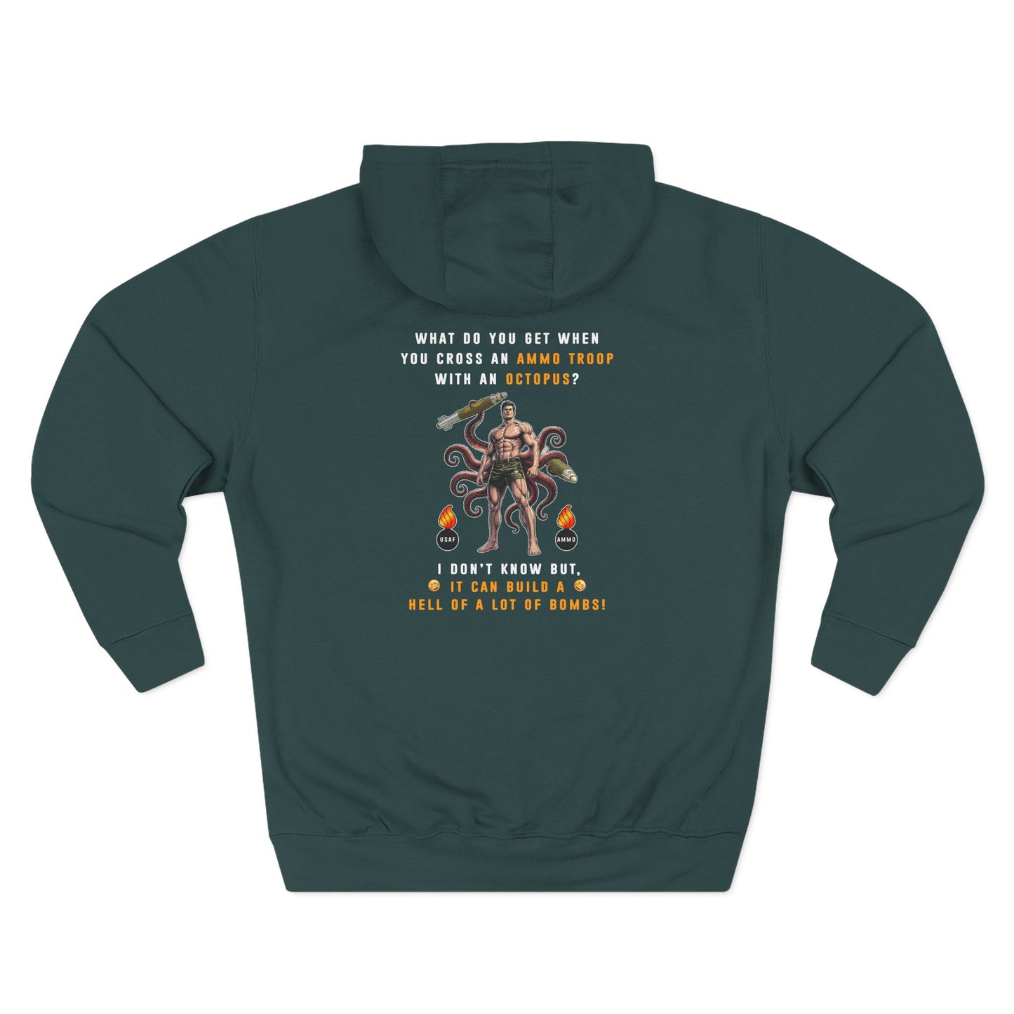 USAF AMMO Troop Crossed With An Octopus Three-Panel Fleece Hoodie