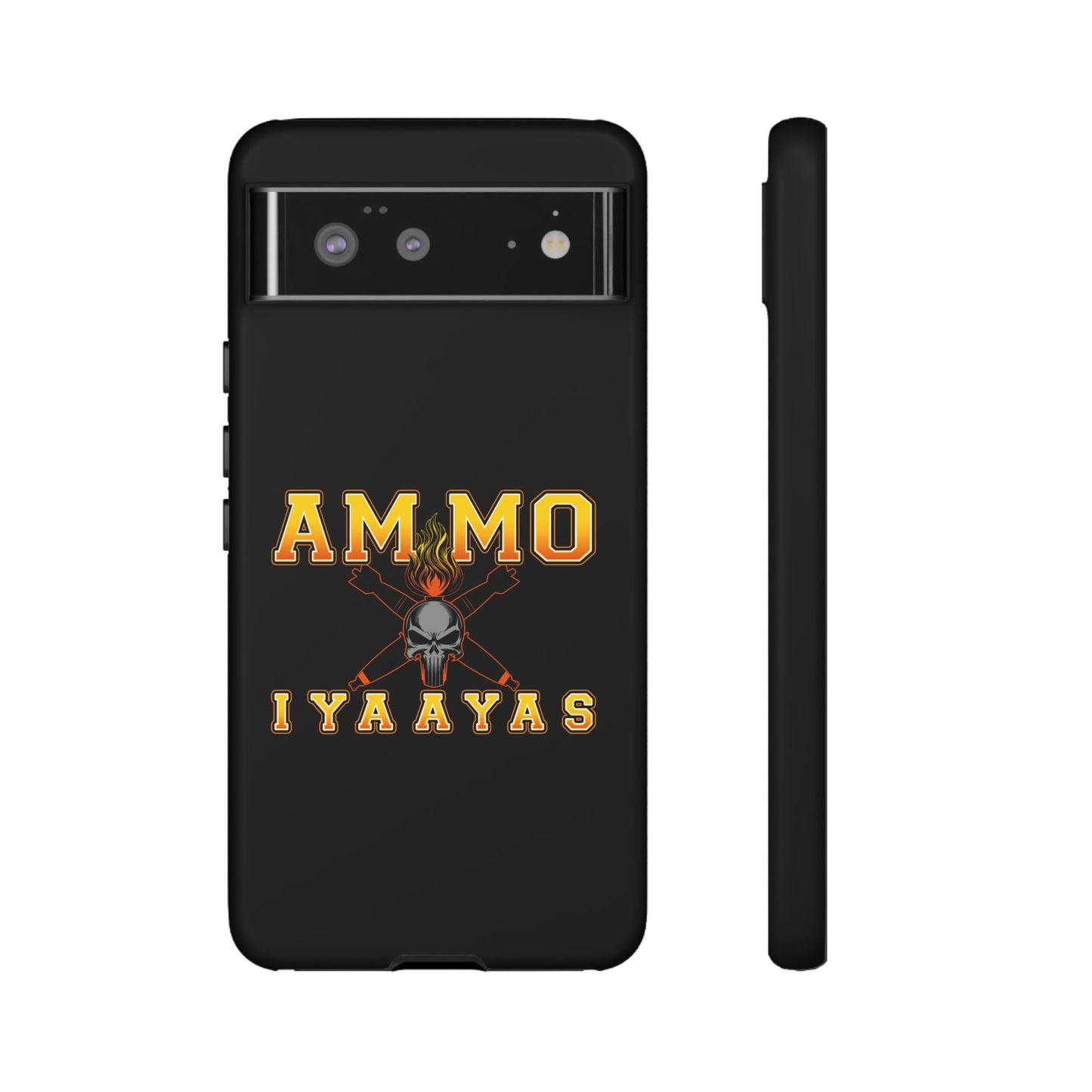 USAF AMMO Flaming Skull Pisspot and Crossed Bombs IYAAYAS Logo Tough Cases