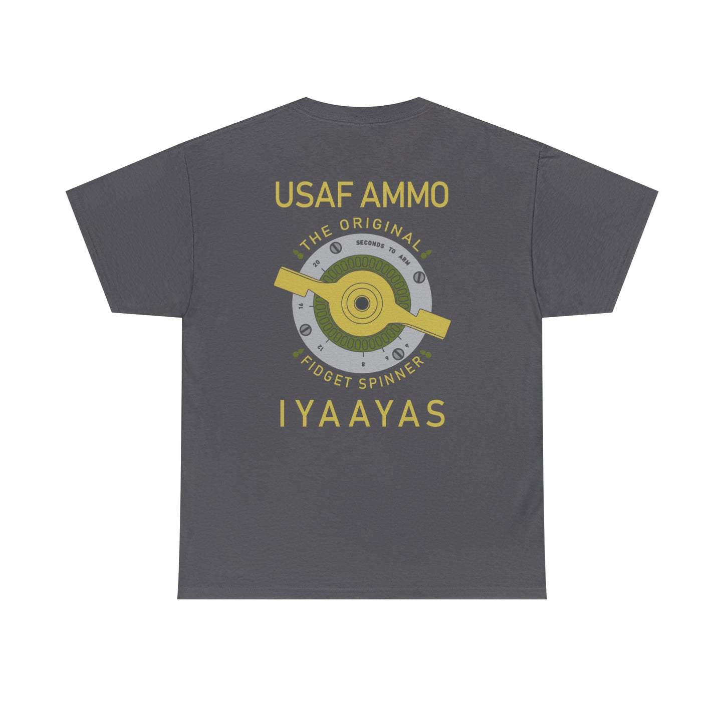 USAF AMMO M904 Nose Fuze Original Fidget Spinner Unisex Heavy Cotton T-Shirt