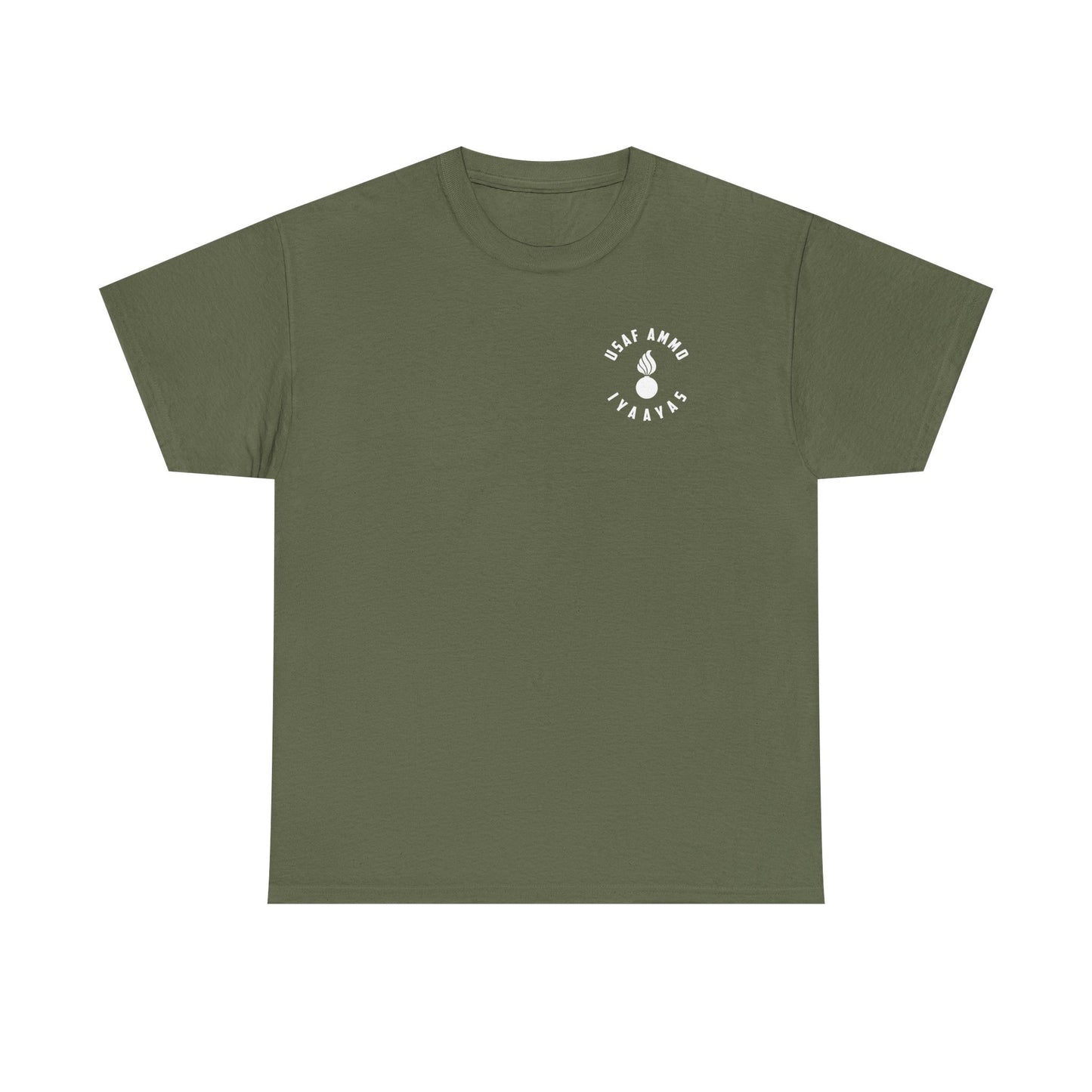 USAF AMMO Fighters and Bombers All Are Badass And Useless Without AMMO Pisspot IYAAYAS Unisex Heavy Cotton Tee