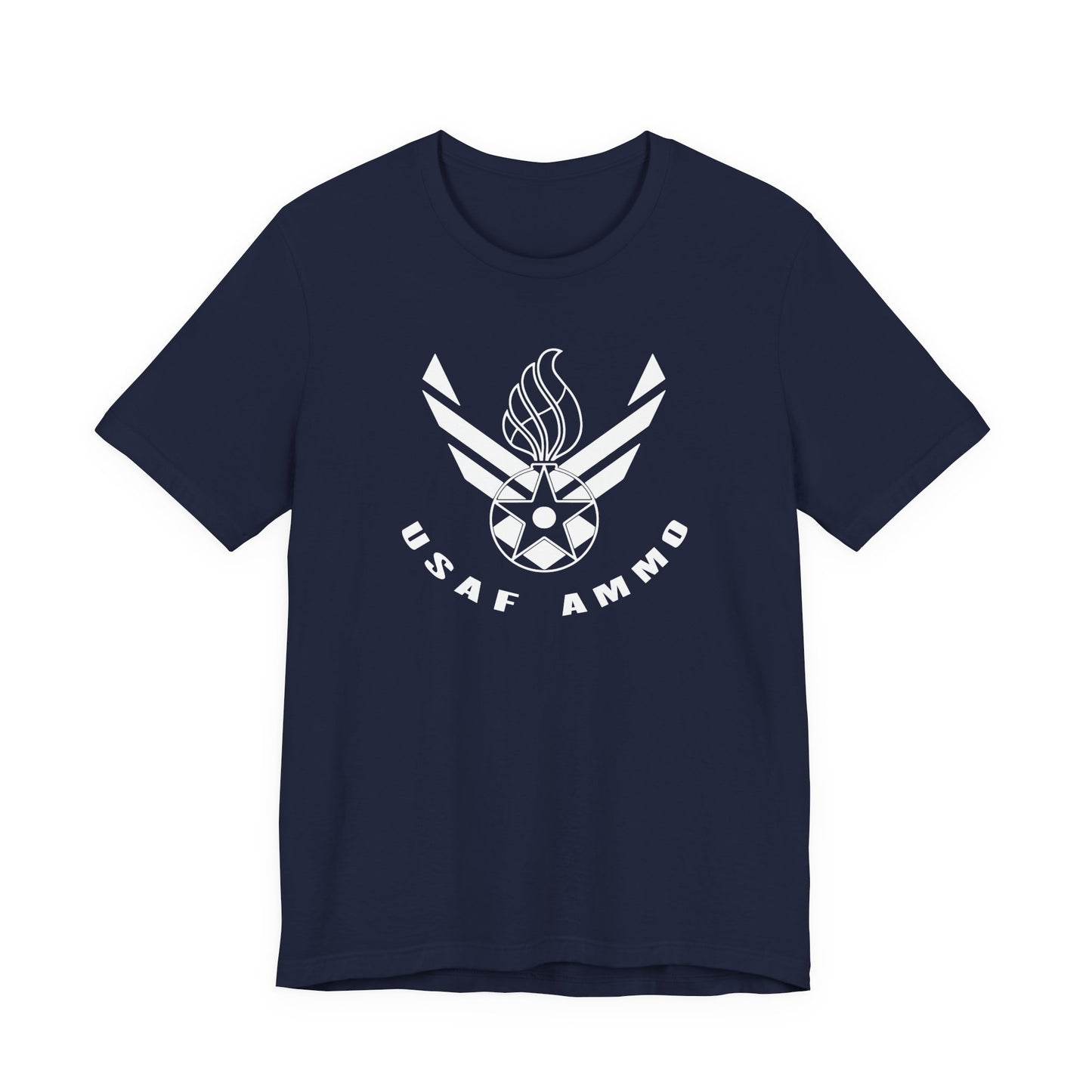AF Vector Combined With Pisspot Arched USAF AMMO Lower Text Unisex Jersey Short Sleeve Tee