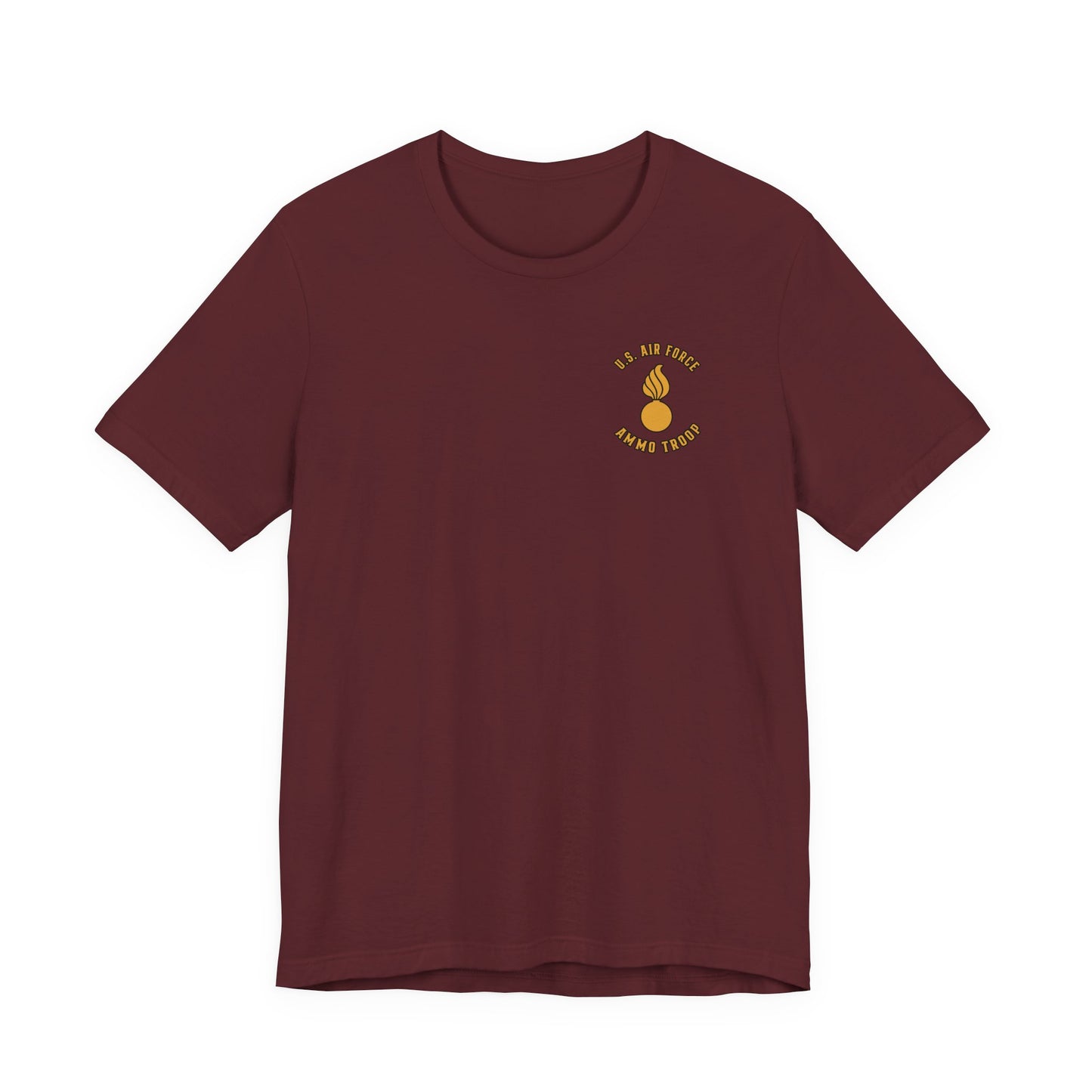 Muscular Eagle U. S. Air Force AMMO Troop holding pisspot American Flag Unisex Jersey Short Sleeve Tee