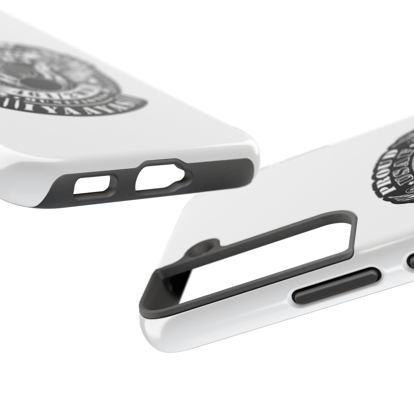 Proud USAF AMMO Veteran 461 2W0 Munitions IYAAYAS Pisspot Eagle Wings Vintage Ribbon Scrolls White Background Tough Phone Cases