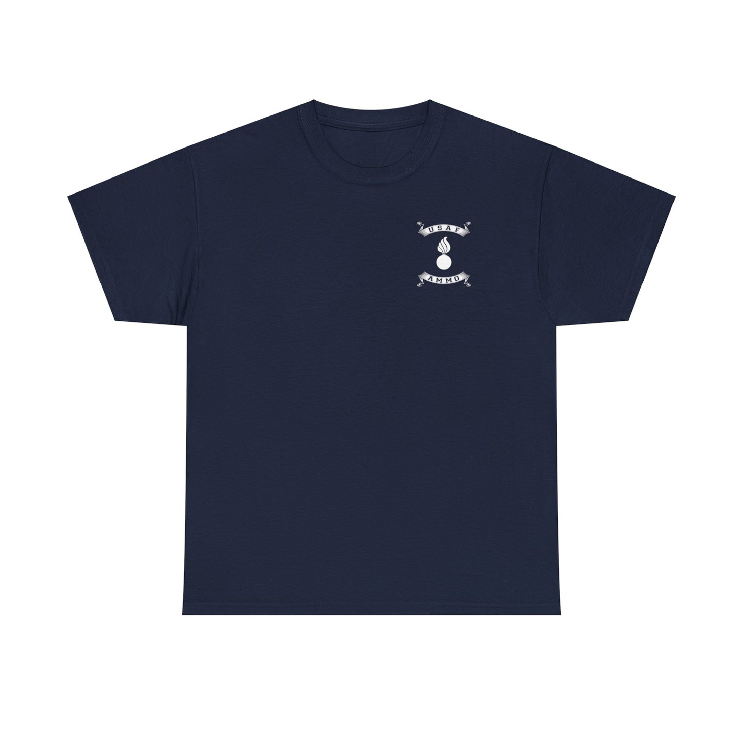 USAF AMMO Punisher Pisspot Crossed GBU-28 Bombs Eagle Wings Giving No Quarter to Enemy Unisex Heavy Cotton Tee
