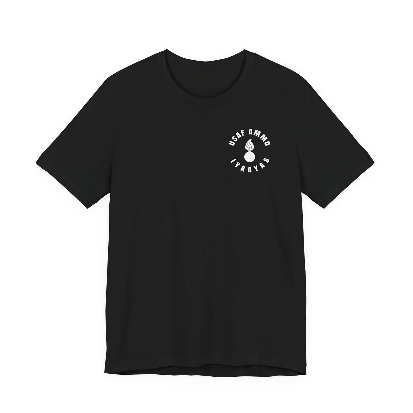 USAF AMMO Size Matters Pisspot American Flag Various Aircraft Bomb Silhouettes IYAAYAS Unisex Jersey Short Sleeve Tee