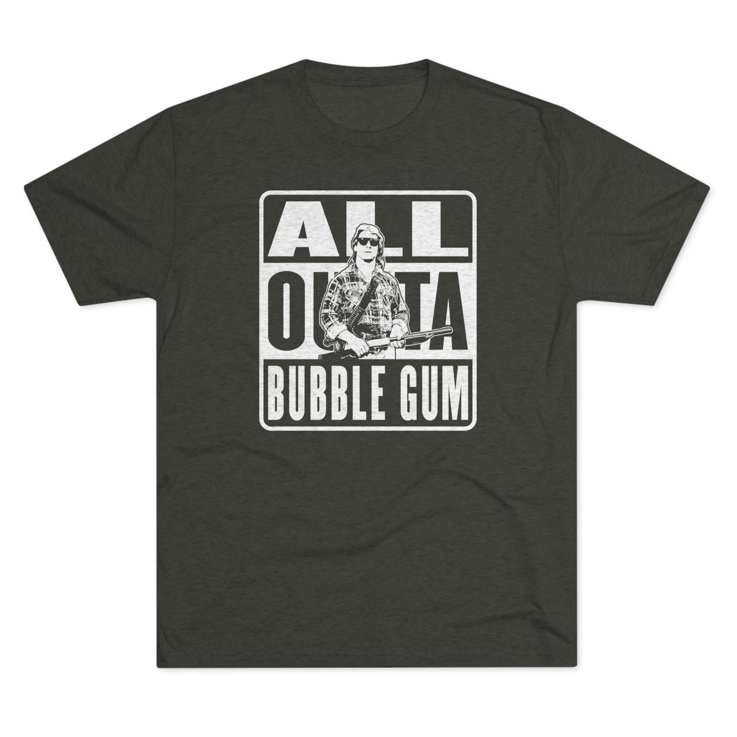 All Outta Bubblegum Bank Scene Roddy Piper Unisex Tri-Blend Crew Tee