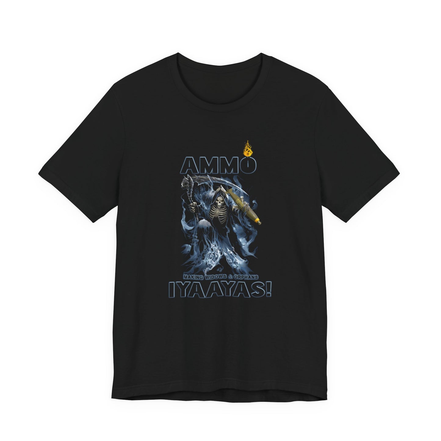 Grim Reaper Dropping 1 X MK-82 AMMO IYAAYAS Original Version Unisex Jersey Short Sleeve Tee