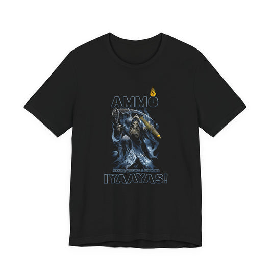 Grim Reaper Dropping 1 X MK-82 AMMO IYAAYAS Original Version Unisex Jersey Short Sleeve Tee