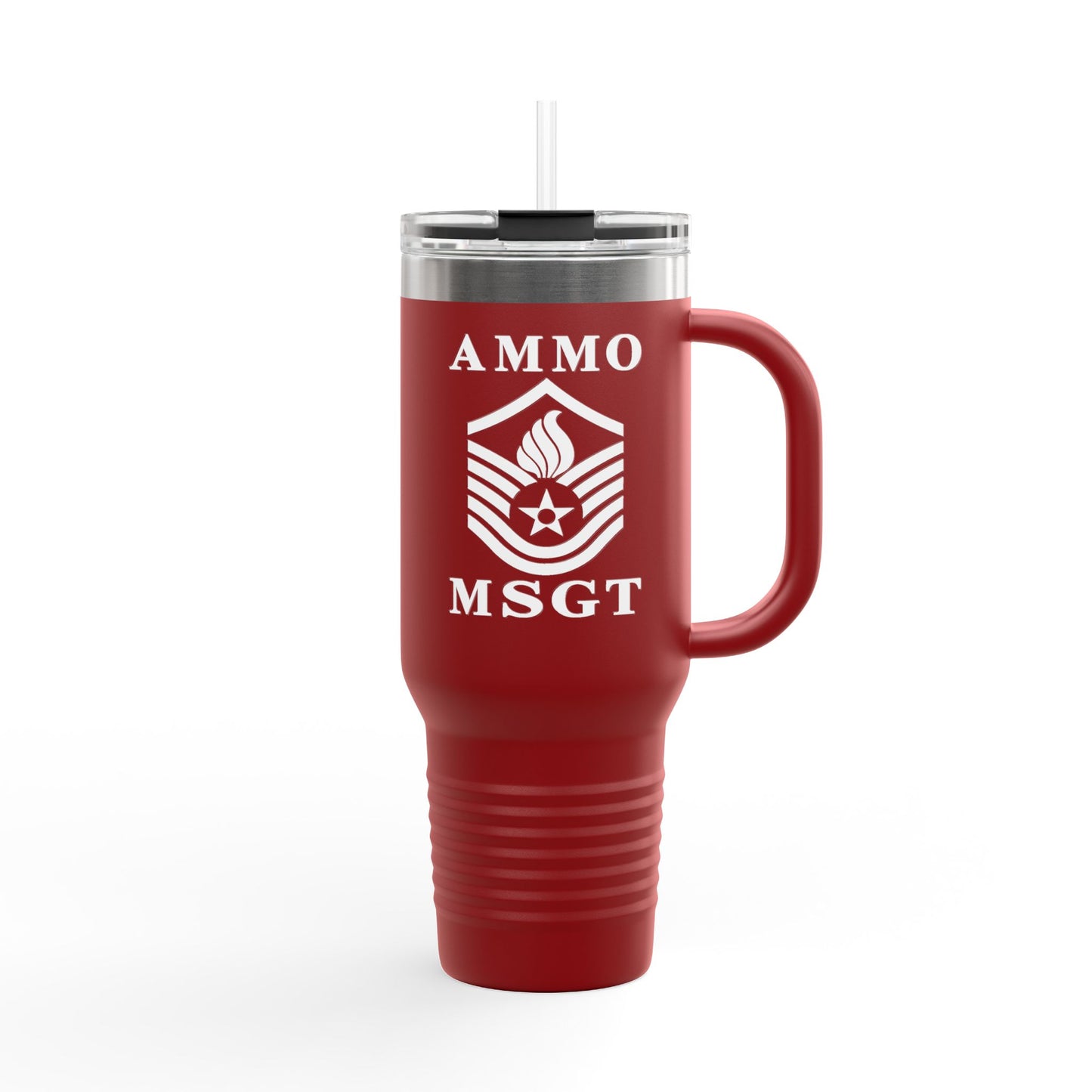 USAF AMMO MSgt Rank with Pisspot Inside Insulated Travel Mug, 40oz
