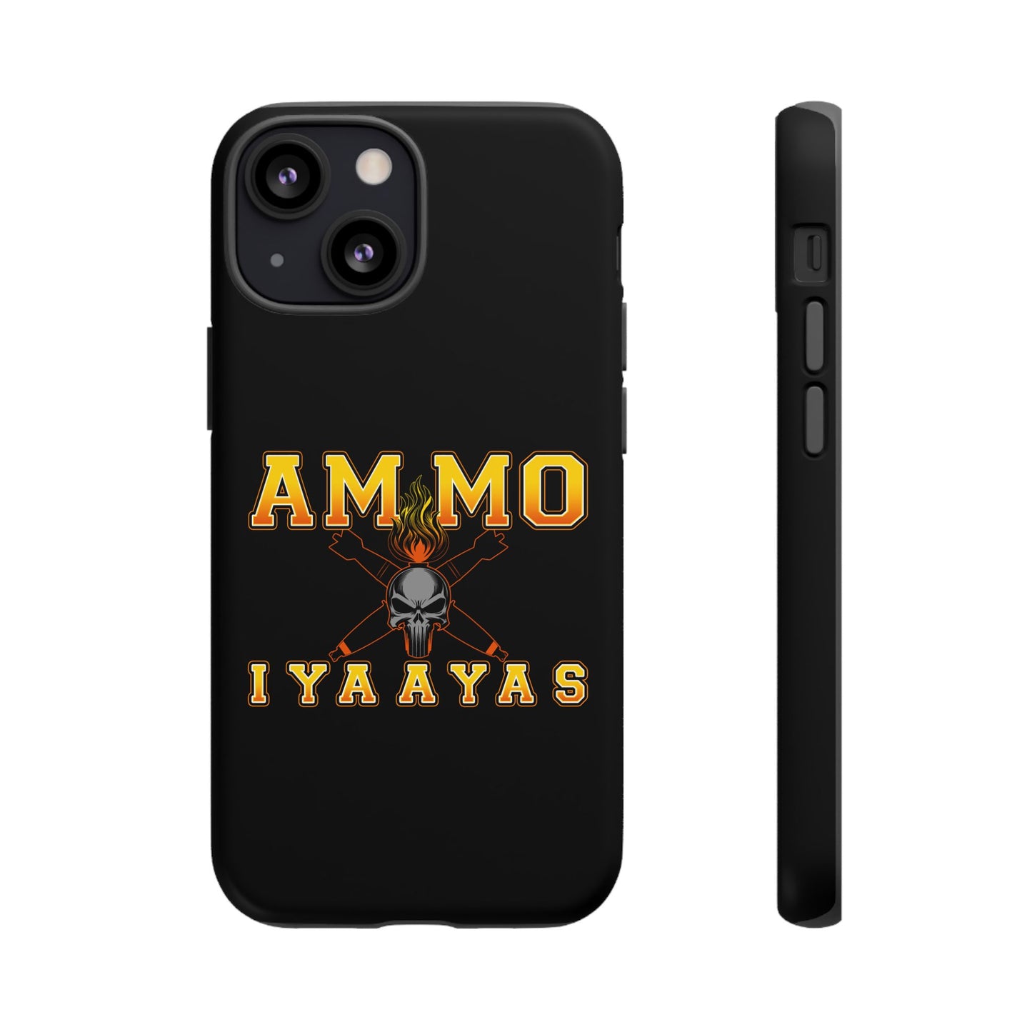 USAF AMMO Flaming Skull Pisspot and Crossed Bombs IYAAYAS Logo Tough Cases