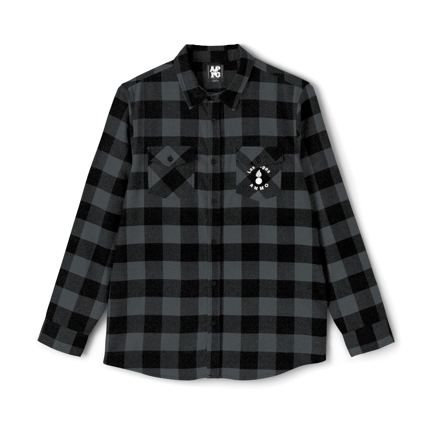Gulf War II Veteran Las Vegas AVA USAF AMMO Pisspot Mens Long Sleeve Flannel Shirt