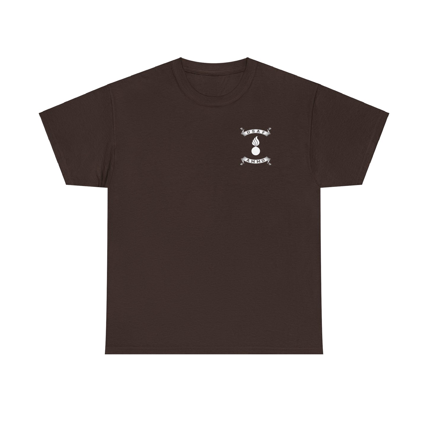 USAF AMMO Punisher Pisspot Crossed GBU-28 Bombs Eagle Wings Giving No Quarter to Enemy Unisex Heavy Cotton Tee