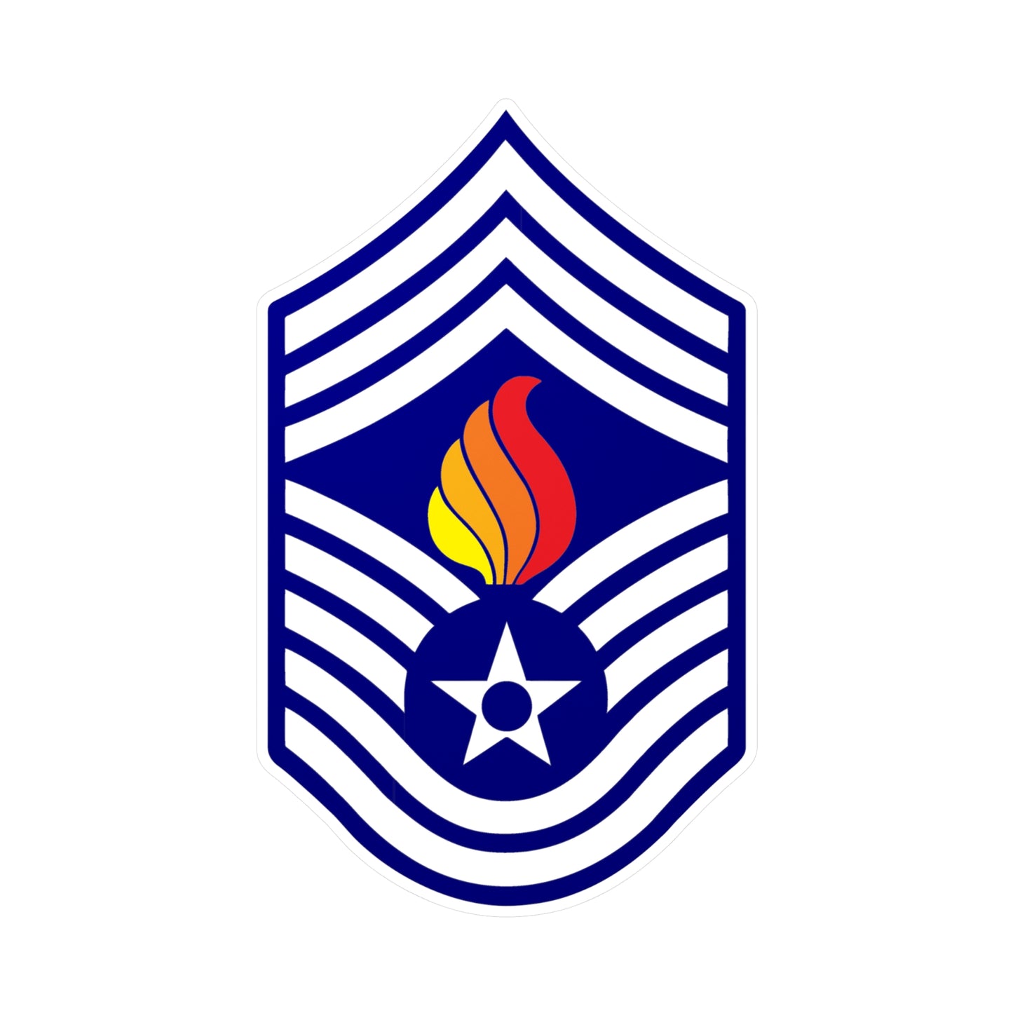 USAF AMMO Chief Master Sergeant CMSgt E-9 Rank Color Kiss-Cut Vinyl Indoor and Outdoor Decals