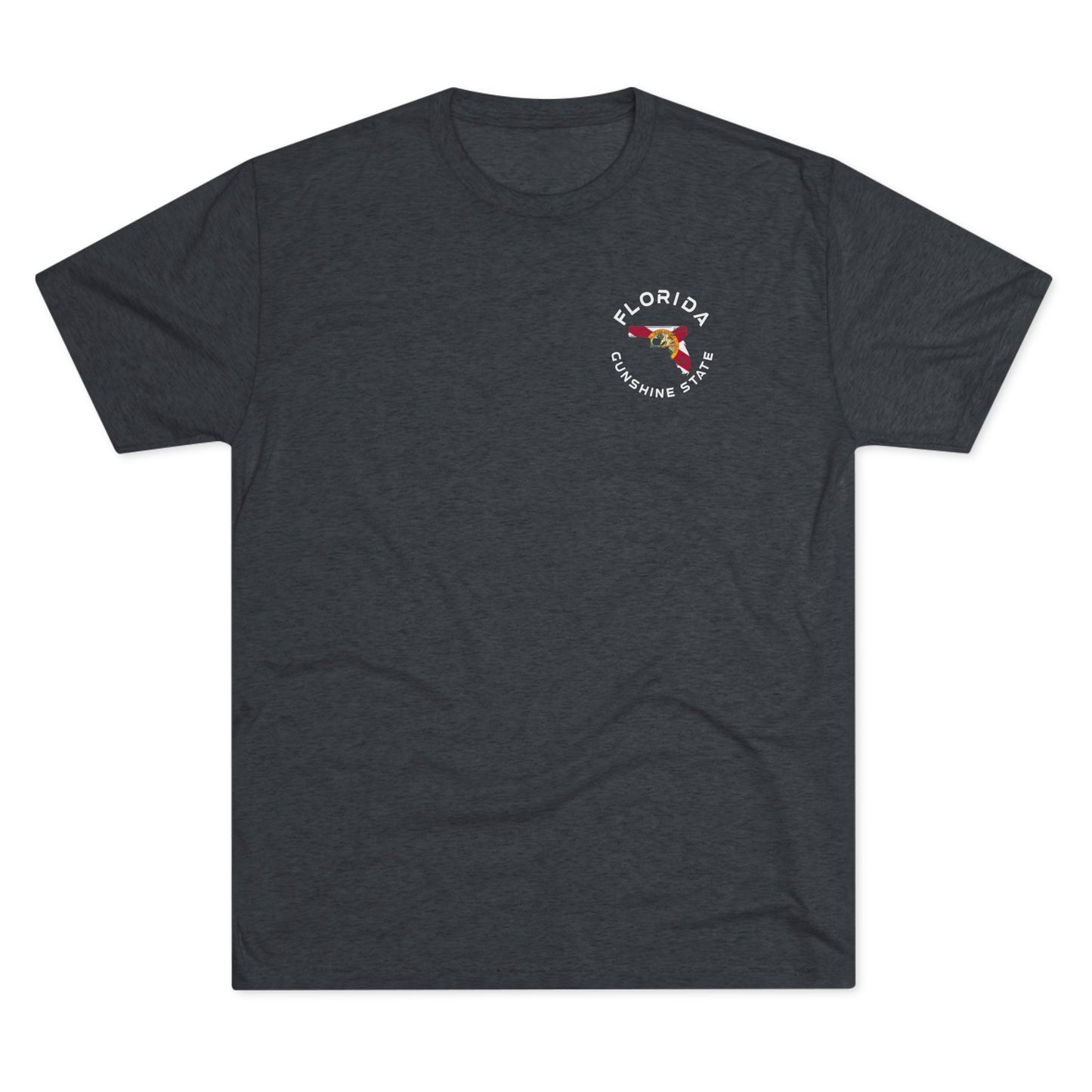 Florida Home of the Gunshine State aka the Land of Mess Around and Find Out American and Florida Flag Unisex Tri-Blend Crew Tee