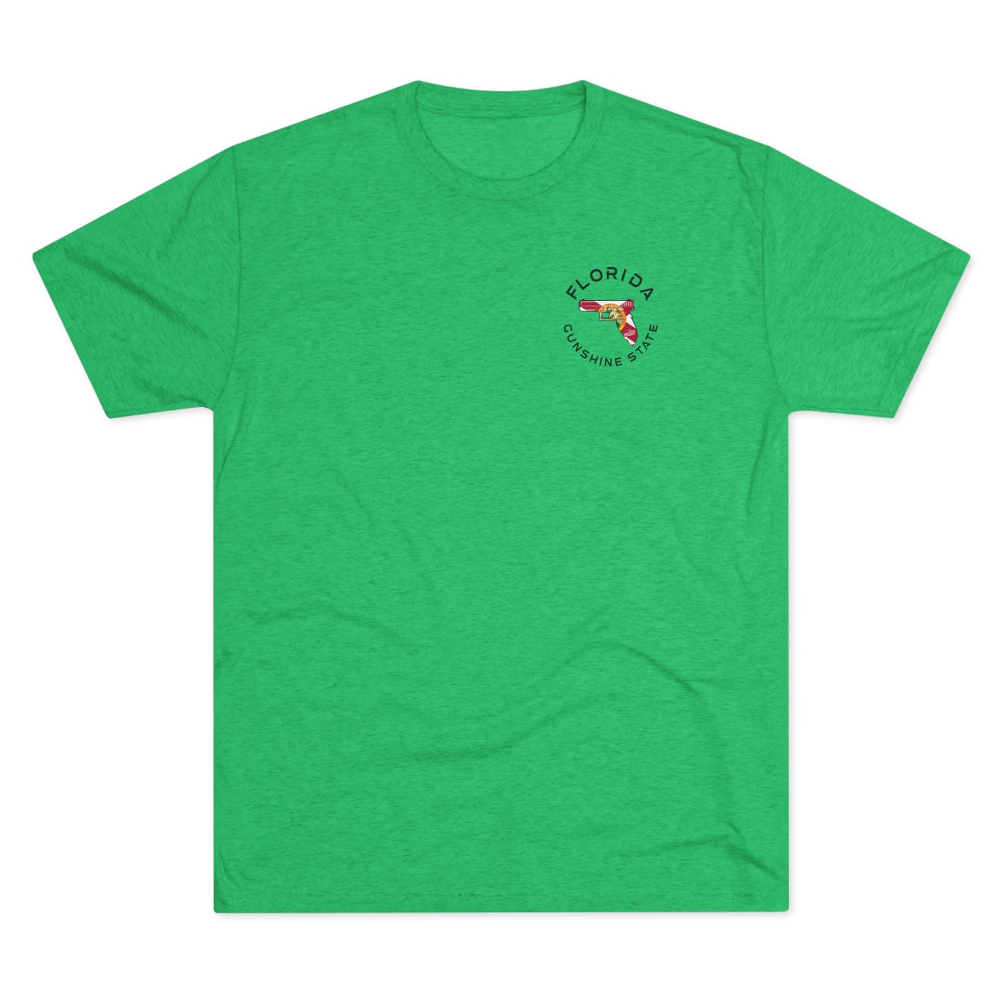 Florida Home of the Gunshine State aka the Land of Mess Around and Find Out American and Florida Flag Unisex Tri-Blend Crew Tee
