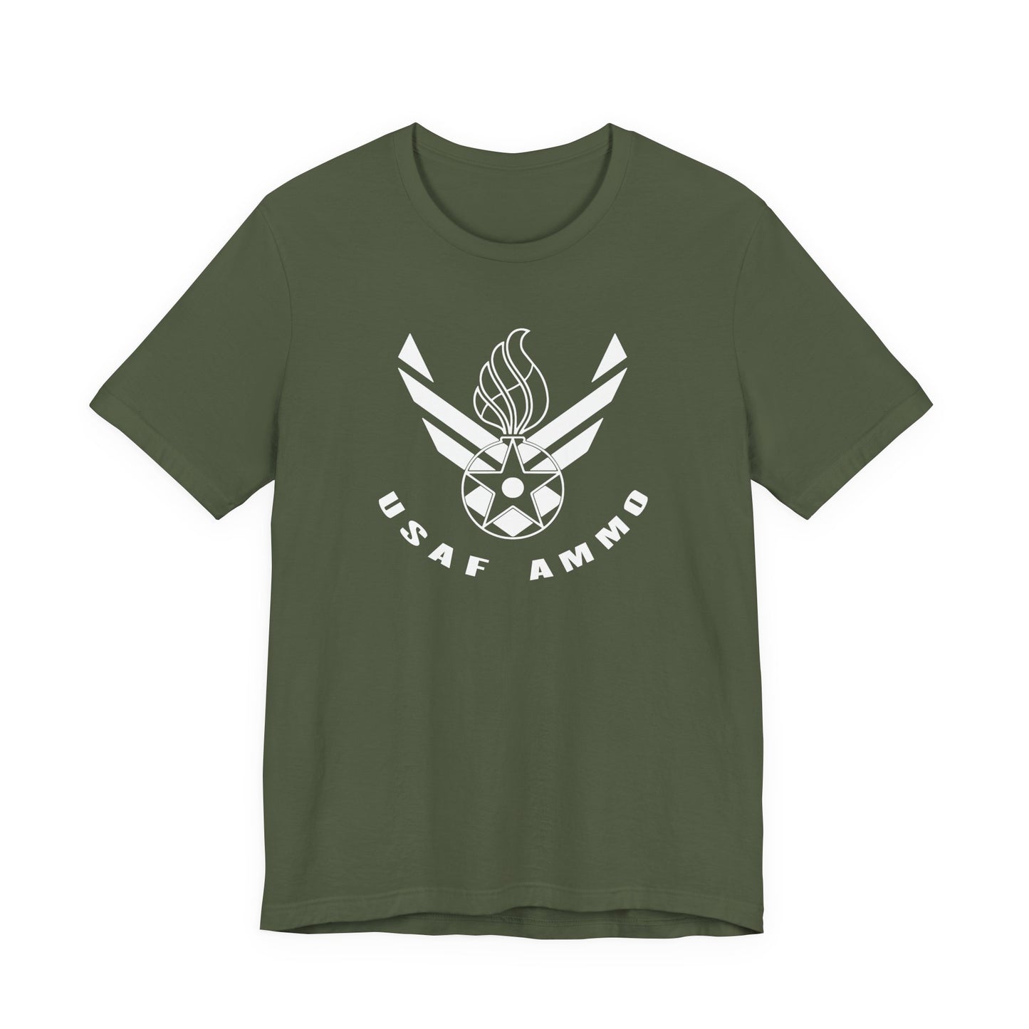 AF Vector Combined With Pisspot Arched USAF AMMO Lower Text Unisex Jersey Short Sleeve Tee