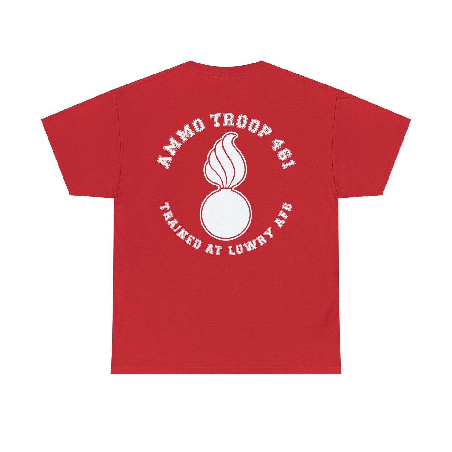 AMMO Troop 461 Trained At Lowry AFB Pisspot Heritage Unisex Heavy Cotton Tee