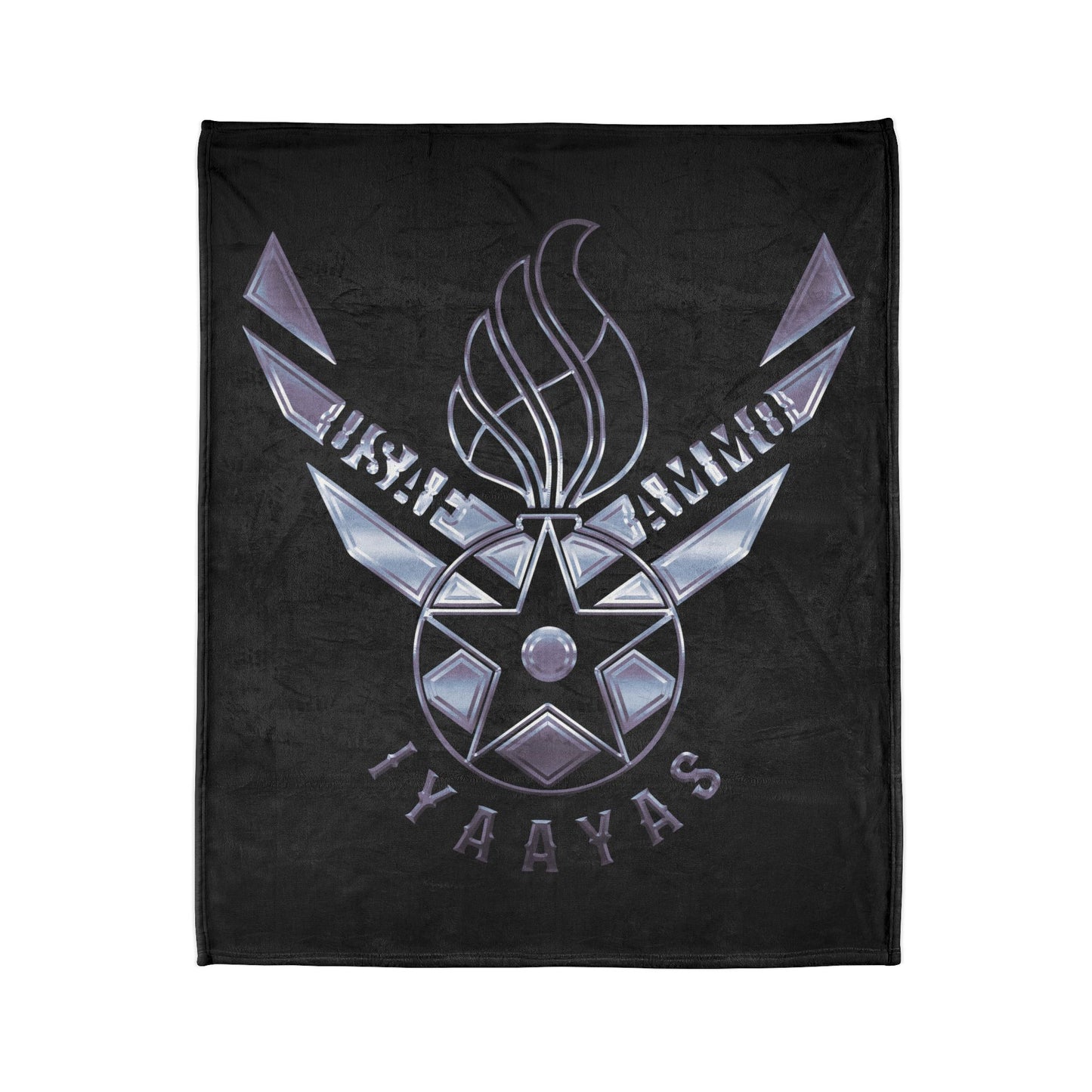 USAF AMMO Pisspot Combined With Shiny Chrome AF Vector Logo IYAAYAS Soft Polyester 50" x 60" Blanket