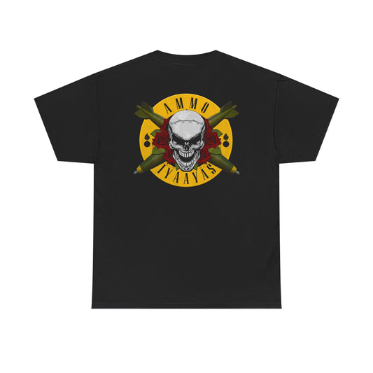 USAF AMMO IYAAYAS Skull Roses Crossed Bombs Grunge Circle Pisspot Logo Men's Gift T-Shirt