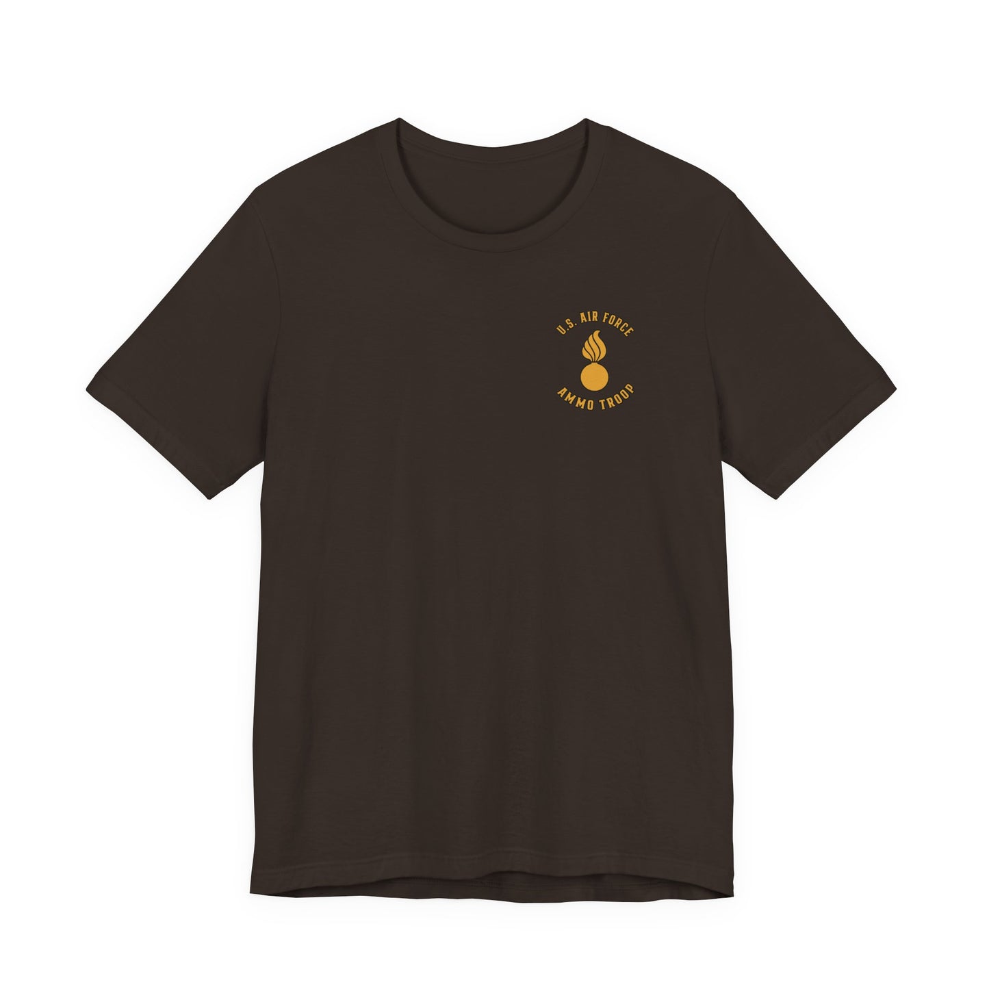 Muscular Eagle U. S. Air Force AMMO Troop holding pisspot American Flag Unisex Jersey Short Sleeve Tee