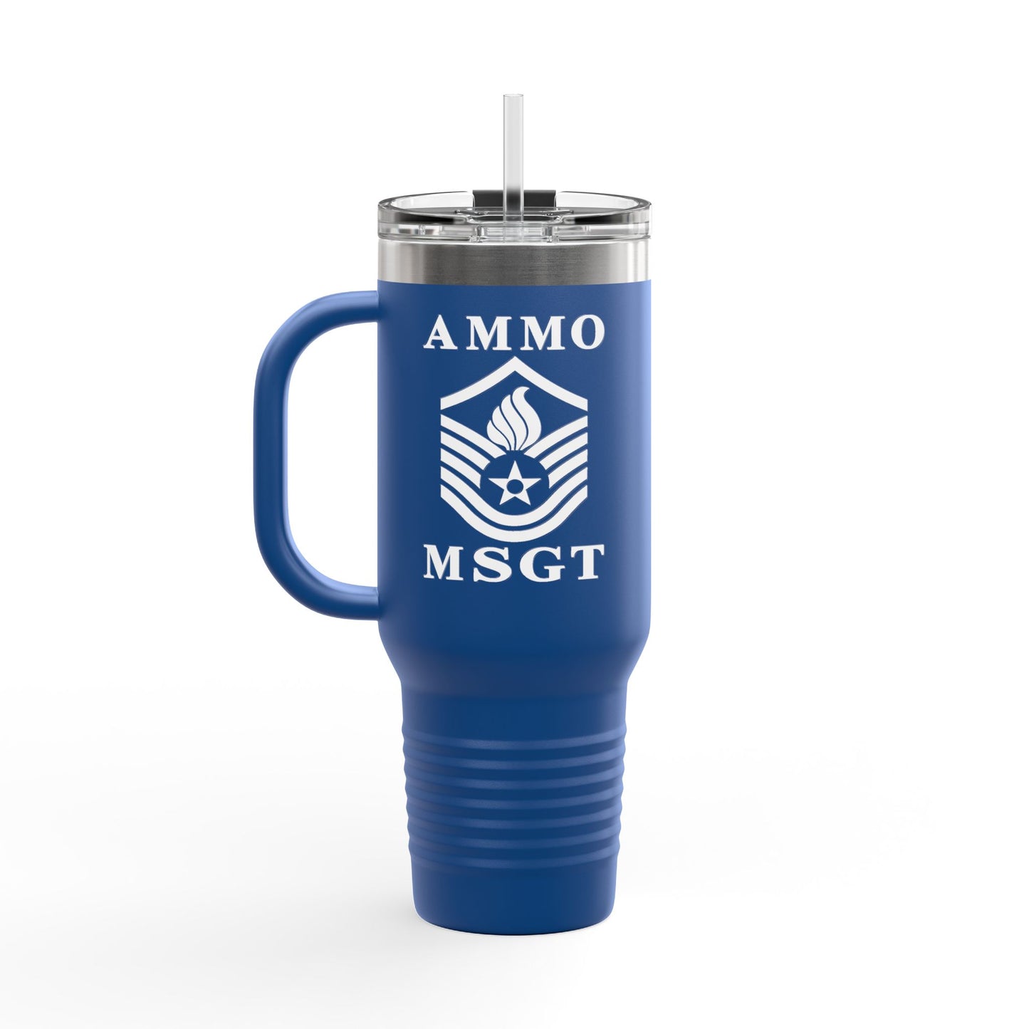 USAF AMMO MSgt Rank with Pisspot Inside Insulated Travel Mug, 40oz