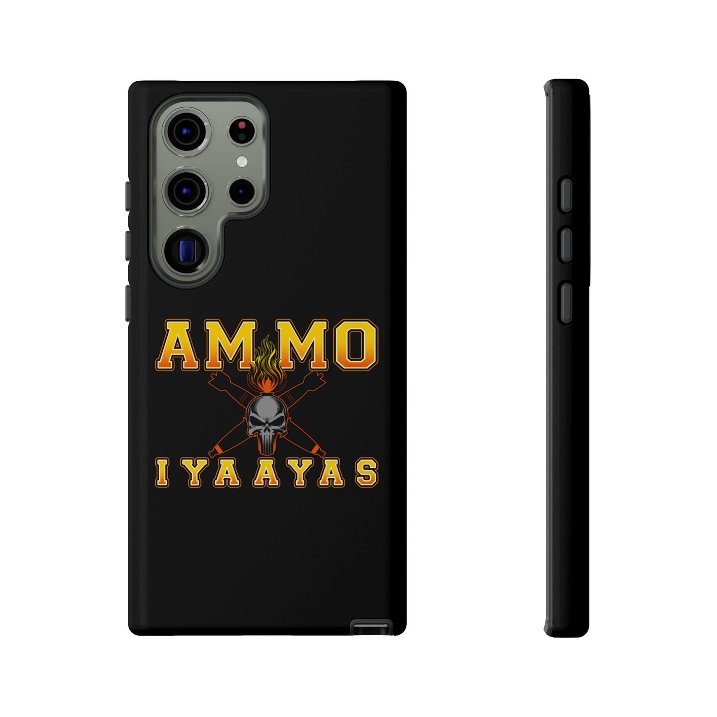 USAF AMMO Flaming Skull Pisspot and Crossed Bombs IYAAYAS Logo Tough Cases