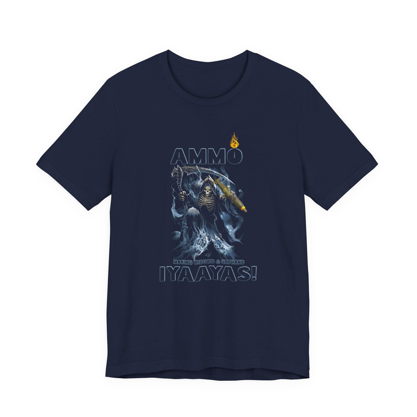 Grim Reaper Dropping 1 X MK-82 AMMO IYAAYAS Original Version Unisex Jersey Short Sleeve Tee
