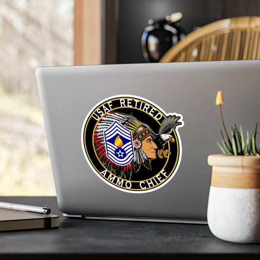 USAF AMMO Chief Retired Circular Logo Kiss-Cut Vinyl Decals