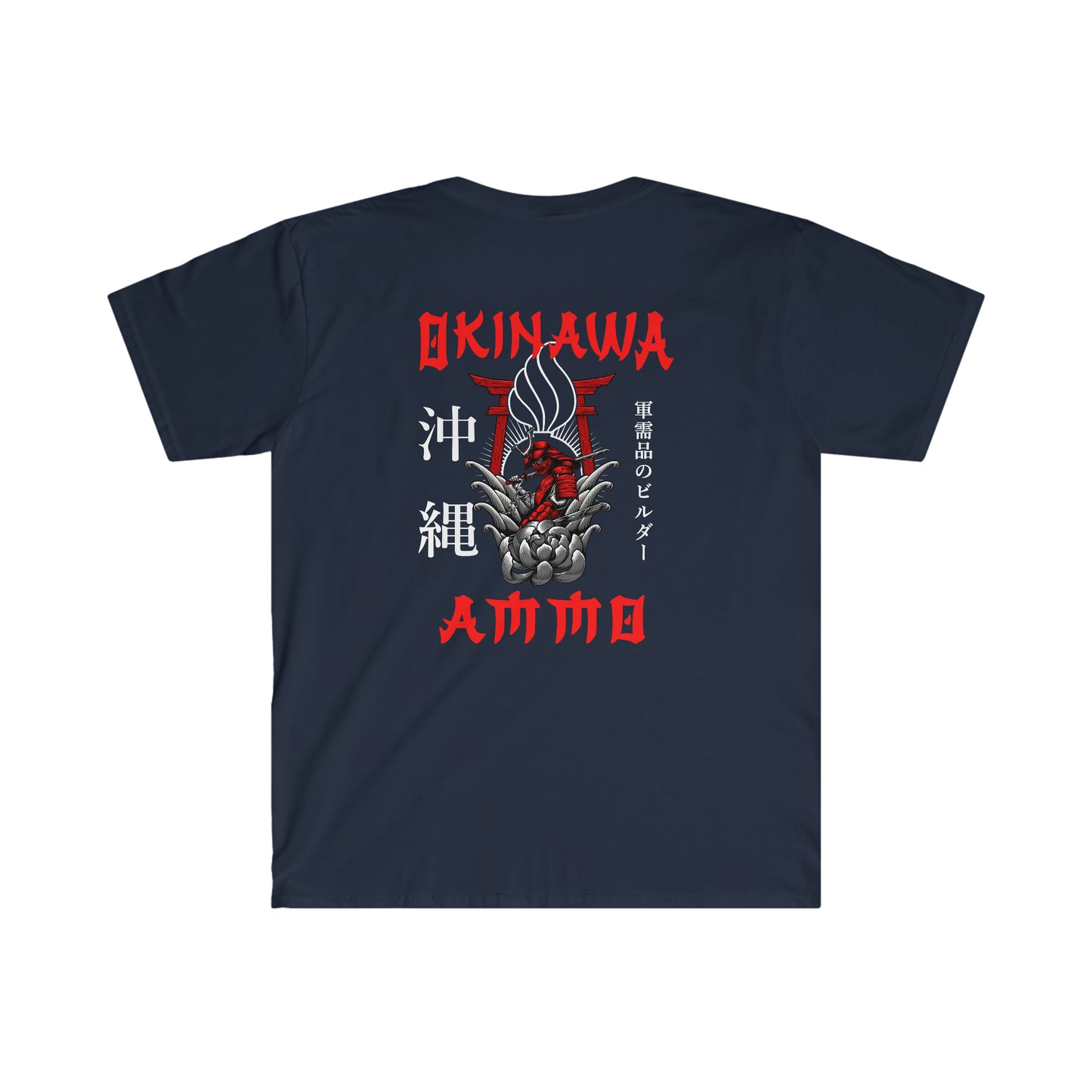 Okinawa AMMO Samurai Katana Torii Gate Pisspot Unisex Softstyle T-Shirt