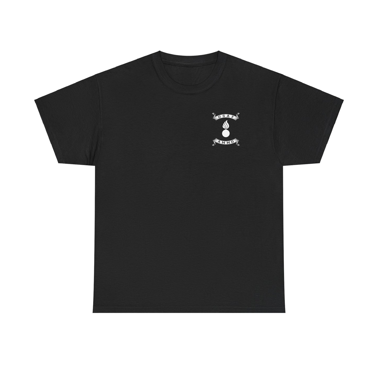 USAF AMMO Punisher Pisspot Crossed GBU-28 Bombs Eagle Wings Giving No Quarter to Enemy Unisex Heavy Cotton Tee
