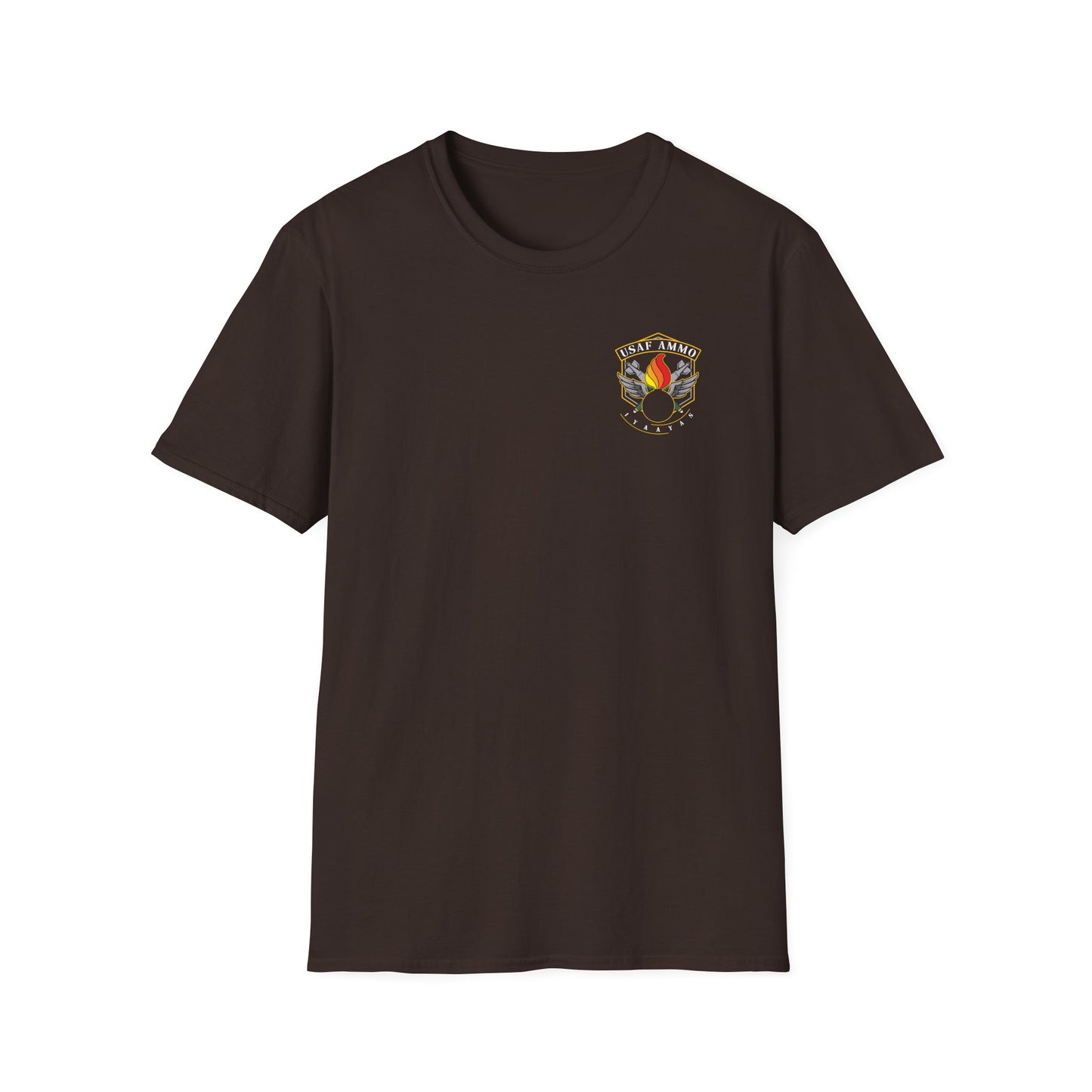 USAF AMMO Pisspot Bombs Wings IYAAYAS Logo Unisex Softstyle T-Shirt