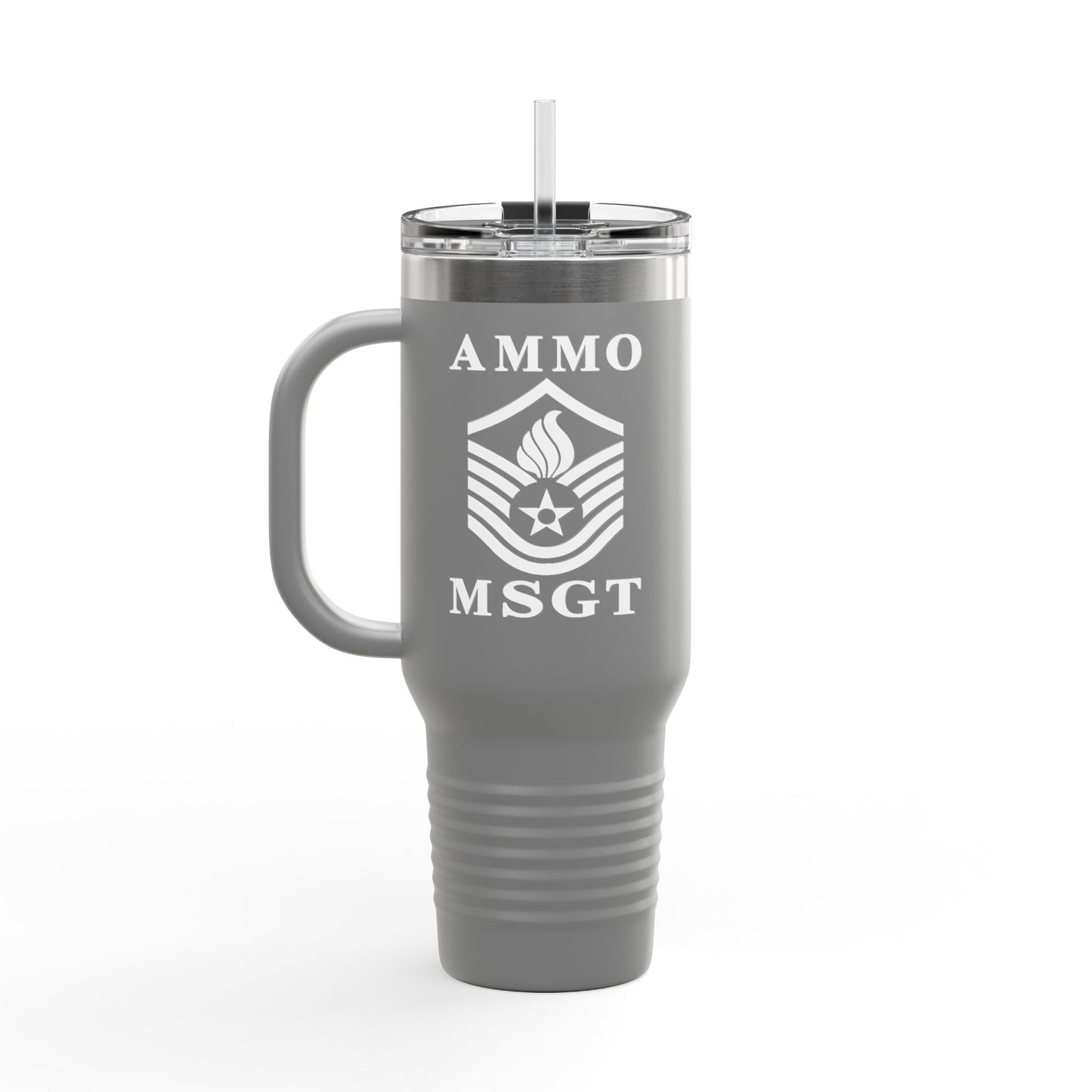 USAF AMMO MSgt Rank with Pisspot Inside Insulated Travel Mug, 40oz