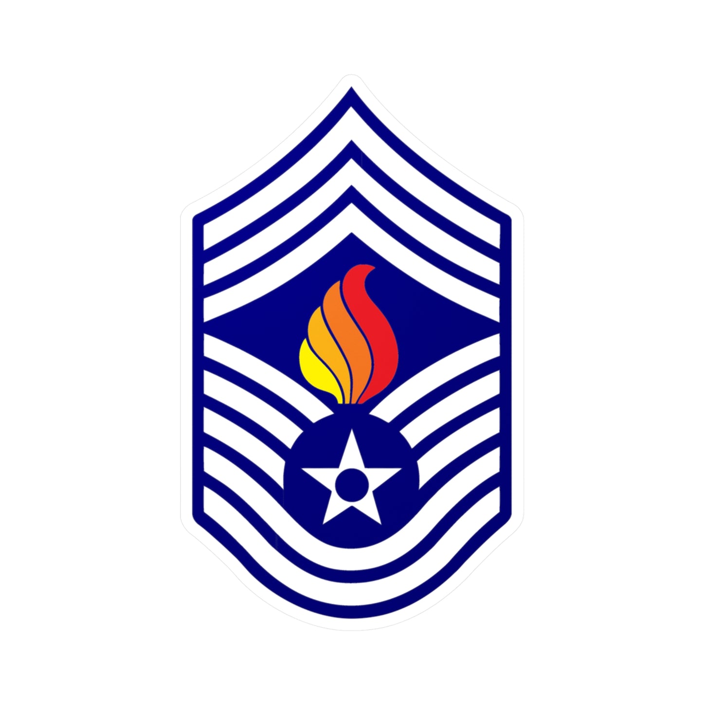USAF AMMO Chief Master Sergeant CMSgt E-9 Rank Color Kiss-Cut Vinyl Indoor and Outdoor Decals