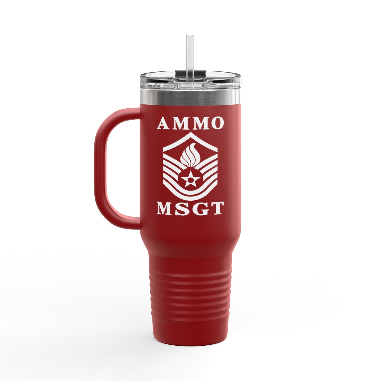 USAF AMMO MSgt Rank with Pisspot Inside Insulated Travel Mug, 40oz