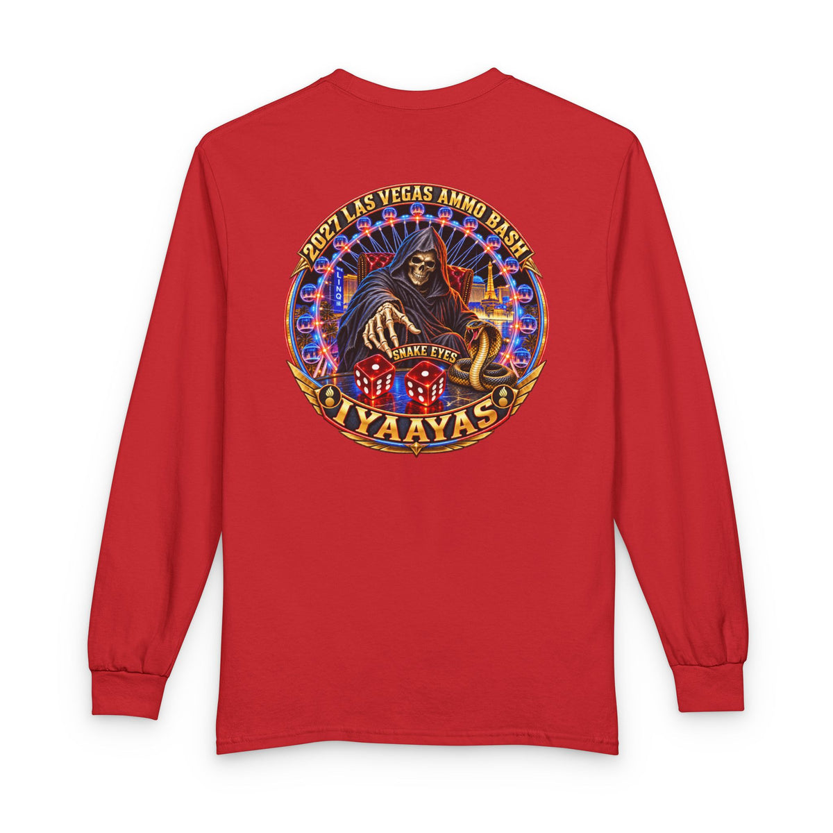 2027 Las Vegas USAF AMMO Bash Grim Reaper Snake Eyes Pisspots IYAAYAS Long Sleeve T-Shirt