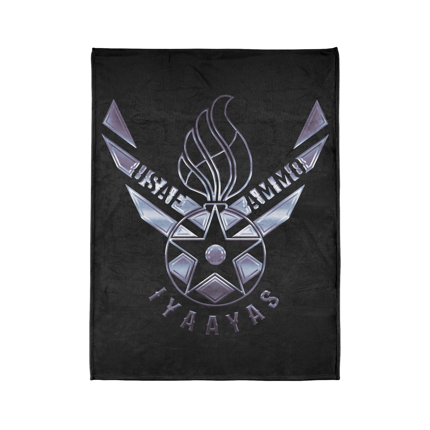 USAF AMMO Pisspot Combined With Shiny Chrome AF Vector Logo IYAAYAS Soft Polyester 60" x 80" Blanket